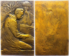 Hessen, Einseitige, Rechteckige Bronzeplakette (ca. 98,80x60,90mm, Ca. 114,72g), 1902, Von H. Kautsch, Auf... - Other & Unclassified