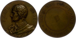 Frankreich, Bronzemedaille (Dm. Ca. 50,05mm, Ca. 61,16g), O. J., Auf Pierre Puget. Av: Brustbild Nach Links. Rev:... - Autres & Non Classés