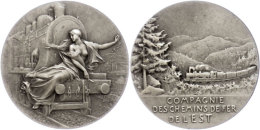 Frankreich, Silbermedaille (Dm. Ca. 41,10mm, Ca. 37,37g), O.J., Von Vernon, Auf Deí Eisenbahngesellschaft... - Autres & Non Classés