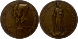 Belgien, Bronzemedaille (Dm .ca. 69,90mm, Ca. 113,15g), O.J., Von J. Jourdain. Av: Doppelportrait über... - Autres & Non Classés