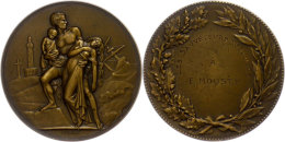 Frankreich, Bronzemedaille (Dm. Ca. 50,00mm, Ca. 60,38g), O.J., Von Oudiné Und H. Dubois. Av: Rettende... - Autres & Non Classés