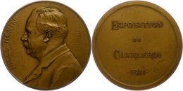 Belgien, Bronzemedaille (Dm. Ca. 65,50mm, Ca. 104,91g), 1911, Von G. Devreese, Auf Die Ausstellung In Charleroi.... - Autres & Non Classés