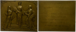Belgien, Rechteckige Bronzeplakette (ca. 65x55,20mm, Ca. 80,87g), 1912, Von De Smeth, Auf Die Ausstellung In Turin... - Autres & Non Classés