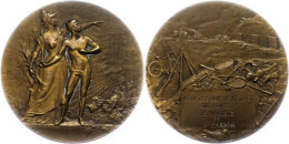 Frankreich, Bronzemedaille (Dm. Ca. 50,04mm, Ca. 65,80g), 1918, Von L. Coudray. Av: Stehende, Nach Links Deutende... - Autres & Non Classés