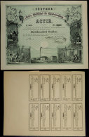 Fürth 1858, Aktien-Gesellschaft Für Gasbeleuchtung Zu Fürth, 1. Okt. 1858, Aktie über 200... - Non Classés