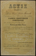 Hamburg 1863, Globus Assecuranz-Compagnie, Gründer-Aktie über 3000 Mark. Mittig Senkrecht Und Waagerecht... - Non Classés