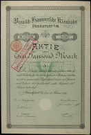 Frankfurt/Main 1899, Bremisch-Hannoversche Kleinbahn, Aktie über 1000 Mark, Mit Reichen Ornamenten Und... - Non Classés