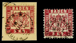 "HEIDELBERG-BASEL Z.18" Und "GR. BAD. BAHNPOST Z.14", Bahnpost-K2 Ohne Jahreszahl, Je Zentrisch Auf... - Autres & Non Classés