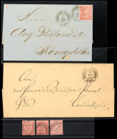 "BRAUNSCHWEIG BAHNHOF" - K2, Mit Daten Aus 1868/71 Auf Drei Losen Marken, Einem Frankierten Brief Und Einem... - Brunswick