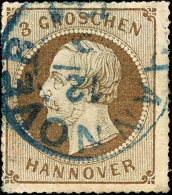 3 Gr Durchstochen 16 Tadellos Gestempelt, Mi. 100,--, Katalog: 25y O3 Gr Rouletted 16 Neat Cancelled, Michel... - Hanovre