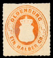 1/2 Gr. Mit A-Durchstich Ungebraucht, Leicht Oxydiert, Mi. 250.-, Katalog: 16A *1 / 2 Gr. With A Roulette... - Oldenbourg