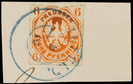 "ILFELD 8.10.", Blauer K2 Klar Und Komplett Auf Weißem Briefstück Mit 6 Pfge Orange, Marke Etwas... - Autres & Non Classés