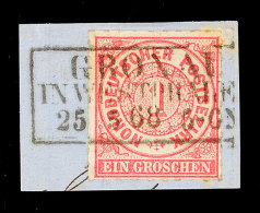 "GRONAU IN WESTFALEN" - Ra3, Weitgehend Klarer Abschlag Auf Briefstück Mit NDP 1 Gr. Karmin Durchstochen,... - Autres & Non Classés