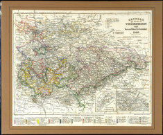 1849, "Königreich Sachsen Und Die Thüringischen Staaten". Grenzkolorierte Stahlstichkarte Der... - Saxe