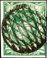 3 Pf. Dunkelgrün In Type I Tadellos Gestempelt, Mi. 350,--, Katalog: 2Ia O3 Pf. Dark Green In Type I Neat... - Saxe