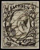 "117" - Geithain, Klarer Abschlag Auf Tadelloser 1/2 Ngr. König Johann I. In Type I, Bestens Gepr. Rismondo... - Saxe