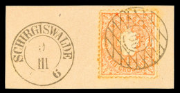 166 - SCHIRGISWALDE, Klar A. 1/2 Ngr. Wappen, Kleines Briefstück Mit Nebengesetztem K2, Tadellos, Katalog: 15c... - Saxe