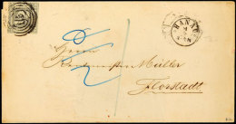 "29" Nebst K1 "HANAU 1 4 (1861)" Auf Postbezirksbrief Mit Oben Angeschnittener 1/2 Sgr. über Frankfurt/M. Und... - Autres & Non Classés