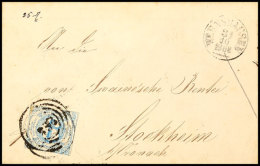 "264" Nebst K1 "WERNSHAUSEN 31 10 1864" Auf Postvereinsbrief Mit 6 Kr. III.Ausgabe Im Taxisschnitt über... - Autres & Non Classés