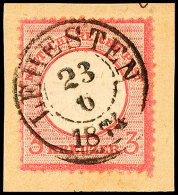 "LEHENSTEN 23/6 1274" Voll Und Klar Auf D.R. 3 Kr. Großer Schild Auf Briefstück, Kabinett, Katalog: DR25... - Other & Unclassified