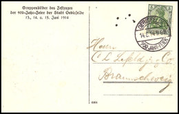 1914, OEBISFELDE 900 JAHR-FEIER, Klar Auf Entsprechender Sonderkarte Mit 5 Pfg Germania, Blanko, Sehr Seltener SST!... - Autres & Non Classés