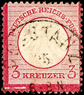 3 Kr. Mit Plattenfehler XVI (Feld 130), Mit Ekr. "CONSTANZ", Zahnfehler, Geprüft Krug BPP, Katalog: 9XVI... - Autres & Non Classés