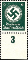 6 Pf. Mit Waag. Gummiriffelung, Tadelloses Unterrandstück, Gepr. Schlegel BPP, Mi. 220,--, Katalog: 135y... - Autres & Non Classés