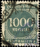 1000 Mark Deutsches Reich Mit Handstempelaufdruck (Neuer Handstempel), Tadellos Gestempelt, Fotobefund Dr. Oechsner... - Autres & Non Classés