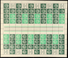 Markenheftchenbogen "Hindenburg 1939", 6 + 5 Pfg, Postfrisch, Mittig Waager. Gefaltet Und Leichte Stockflecken, Mi.... - Autres & Non Classés