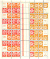 Hindenburg 1939, 3+8+12 Pfg Markenheftchenbogen Komplett Postfrisch, Senkrecht Mittig Gefaltet Mit Leichter... - Autres & Non Classés