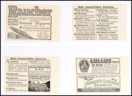 1911, Germania, 4 Reklame-Zwischenblätter Aus Heftchen ONr. 3, Katalog: MH2.3 1911, Germania, 4... - Carnets