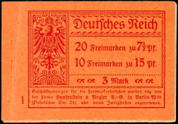 1916/17 Germania, Kpl. Deckel Von MH 7 (Ordnungsnummer 1) Leer Ohne Die Heftchenblätter, Aber Mit Allen... - Carnets