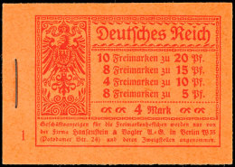 1920, Germania, Markenheftchen ONr. 1, Komplett Mit Durchgezähnten Rändern, Postfrisch, Mi. 300.-,... - Carnets