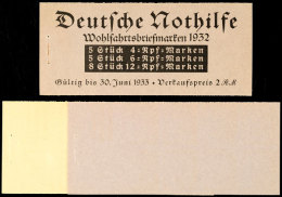 Nothilfe 1932 Heftchendeckel Mit Zwischenblatt, Katalog: MH31 Help In Need 1932 Booklet Cover With Interleaving... - Carnets