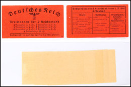 Hindenburg 1940, ONr. 14, Heftchendeckel Mit Zwischenblättern, Katalog: MH39 Hindenburg 1940, Ono. 14,... - Carnets