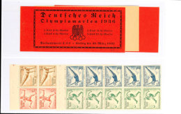 Olympiade 1936, Markenheftchen Postfrisch (aufgetrennt, Ohne Klammer), Heftchenblätter Oben Mit Passerkreuz... - Carnets