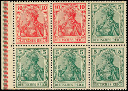 Germania-Heftchenblatt Tadellos Ungebraucht, Mi. 100.-, Katalog: HBl.23aaB *Germania Stamp Booklet Pane In... - Autres & Non Classés