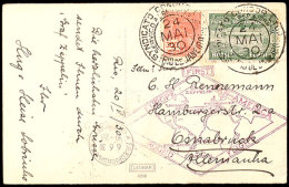 Südamerikafahrt 1930, Brasilianische Post, Postkarte Aus RIO DE JANEIRO Mit MiF 5.000 Rs Grün Und Allen... - Autres & Non Classés