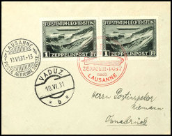 1931, Fahrt Nach Lausanne, Brief Mit Zweimal 1 Fr (statt Normal Einmal 2 Fr), Entwertet Mit Sonderstempel Und Altem... - Autres & Non Classés