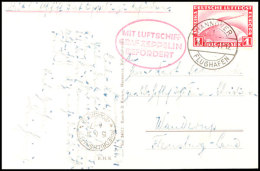 1931, Fahrt Nach Hannover, Rückfahrtkarte Hannover-Friedrichshafen Mit Zeppelinmarke 1 RM, Katalog: Si.111Ba... - Autres & Non Classés