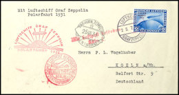 1931, Polarfahrt, Brief Mit 2 RM Und Bordpoststempel Vom 25.7.31 Sowie MLb-Stempel Von Köln, Katalog: Si.119B... - Autres & Non Classés