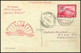 1931, Polarfahrt; Brief Mit 1 RM,  Bordpost Vom 25.7.31, Karte Mit Stempel Tagesdatum Mit Weitem Abstand, Katalog:... - Autres & Non Classés