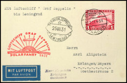 1931, Polarfahrt; Karte Mit 1 RM Von Berlin-Staaken Nach Leningrad Vom 25.7.31, Katalog: Si.119E BF1931, Polar... - Autres & Non Classés