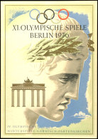 1936, Olympia-Schmuckblatttelegramm "Garmisch Partenkirchen", Sauber Ungebraucht, Selten (C 187 LX 13)  BF1936,... - Autres & Non Classés