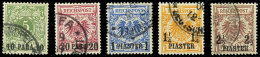 Krone/Adler Mit Aufdruck, Kompletter Gestempelter Prachtsatz, Mi. 60.-, Katalog: 6/10 OCrown / Eagle With... - Turquie (bureaux)