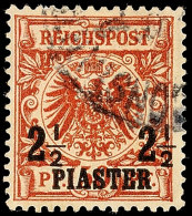 2½ Pia Krone/Adler Lilabraun, Gestempelt, Gepr. Bothe BPP, Mi. 150,-, Katalog: 10ba O2½ Pia Crown... - Turquie (bureaux)