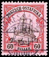 60 Heller Kaiseryacht Mit Wasserzeichen, Gestempeltes Prachtück, Signiert Siebentritt BPP, Mi. 240.-, Katalog:... - Afrique Orientale