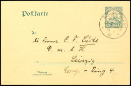 BISMARCKBURG 14/1 10 Klar Auf GA-Karte 4 Heller Kaiseryacht Mit Bedarfsinhalt Nach Leipzig, Katalog: P18... - Afrique Orientale