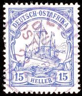 LINDI 23 2 15 (Kriegsdatum) Auf 15 Heller Schiffszeichnung Mit Wz., Katalog: 33 OLINDI 23 2 15 (war Date) On 15... - Afrique Orientale