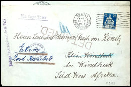 1918, Frankierter Brief Aus BERN 31.V.1918 Vermittelt über Das Rote Kreuz Mit Rückseitiger Absenderangabe... - Sud-Ouest Africain Allemand